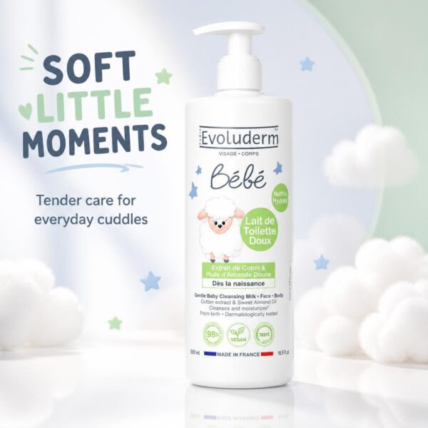 2026/06/1001348104.jpg Lait de Toilette Doux Evoluderm Bébé